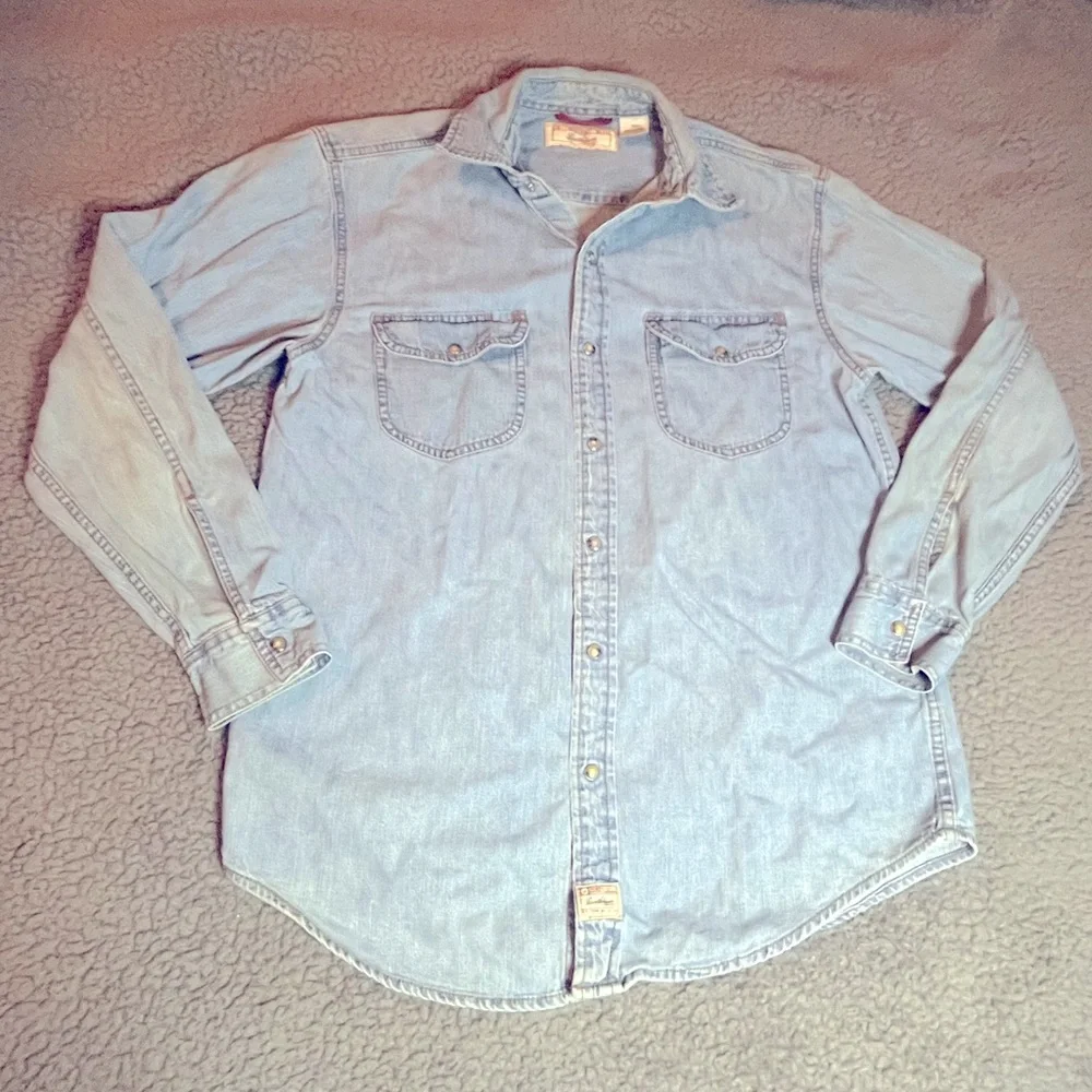 👖 VINTAGE Levi Strauss Signature Denim Button-Up‎ Shirt - Size S